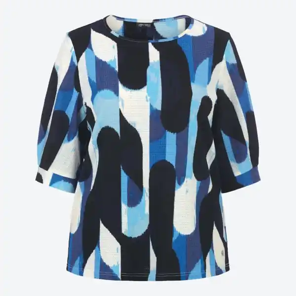 Bild 2 von Damen-Langarmshirt mit Allover-Print, große Größen
