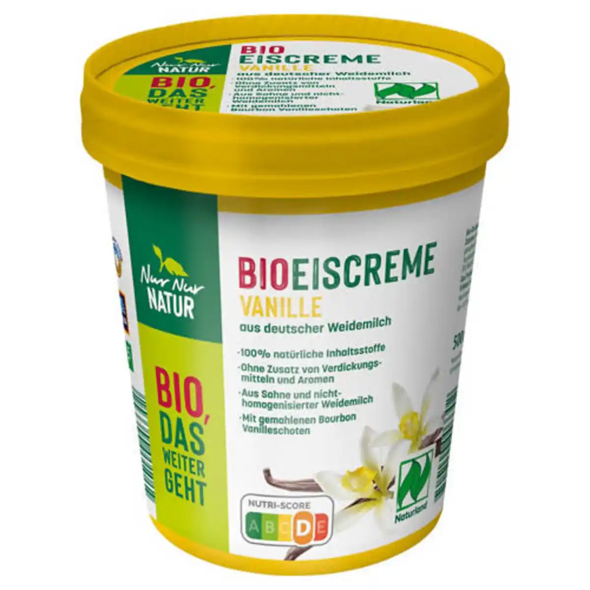 Bild 1 von NUR NUR NATUR Bio-Eiscreme 500 ml, Vanille