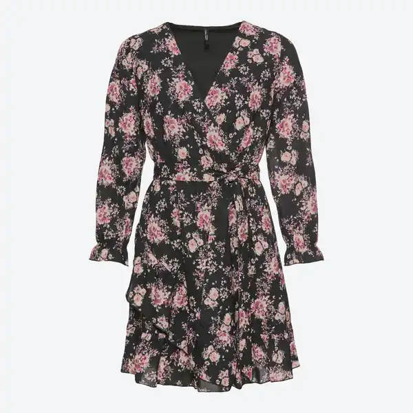 Bild 3 von Damen-Chiffon-Kleid mit Gürtel