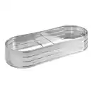 Bild 1 von Oval Hochbeet aus Stahl, ca. 150 x 60 x 30 cm - Silber