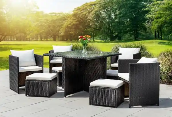 Bild 2 von 22tlg. Polyrattan-Sitzgruppe Gartenmöbel Rattan-Set