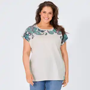 Damen-T-Shirt mit Paisley-Muster, große Größen