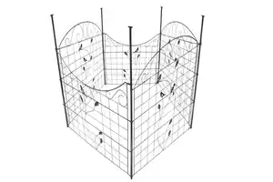 Metall-Gartenzaun, M1, pulverbeschichtet, ca. 77,5 x 64 cm - Anthrazit