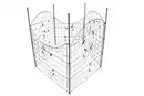 Bild 1 von Metall-Gartenzaun, M1, pulverbeschichtet, ca. 77,5 x 64 cm - Anthrazit