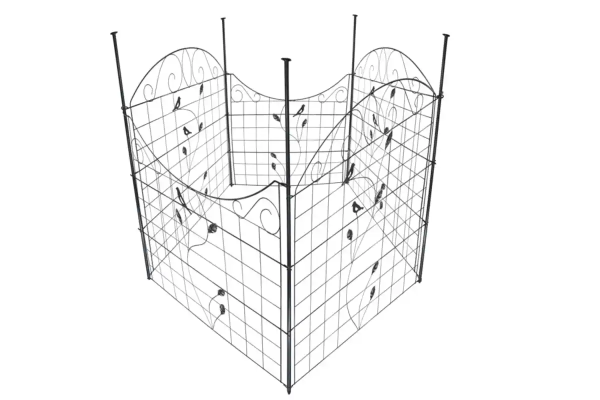 Bild 1 von Metall-Gartenzaun, M1, pulverbeschichtet, ca. 77,5 x 64 cm - Anthrazit