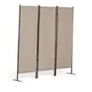 Bild 3 von 3tlg. Paravent Stellwand aus Polyester, ca. 150 x 156 cm - Natur