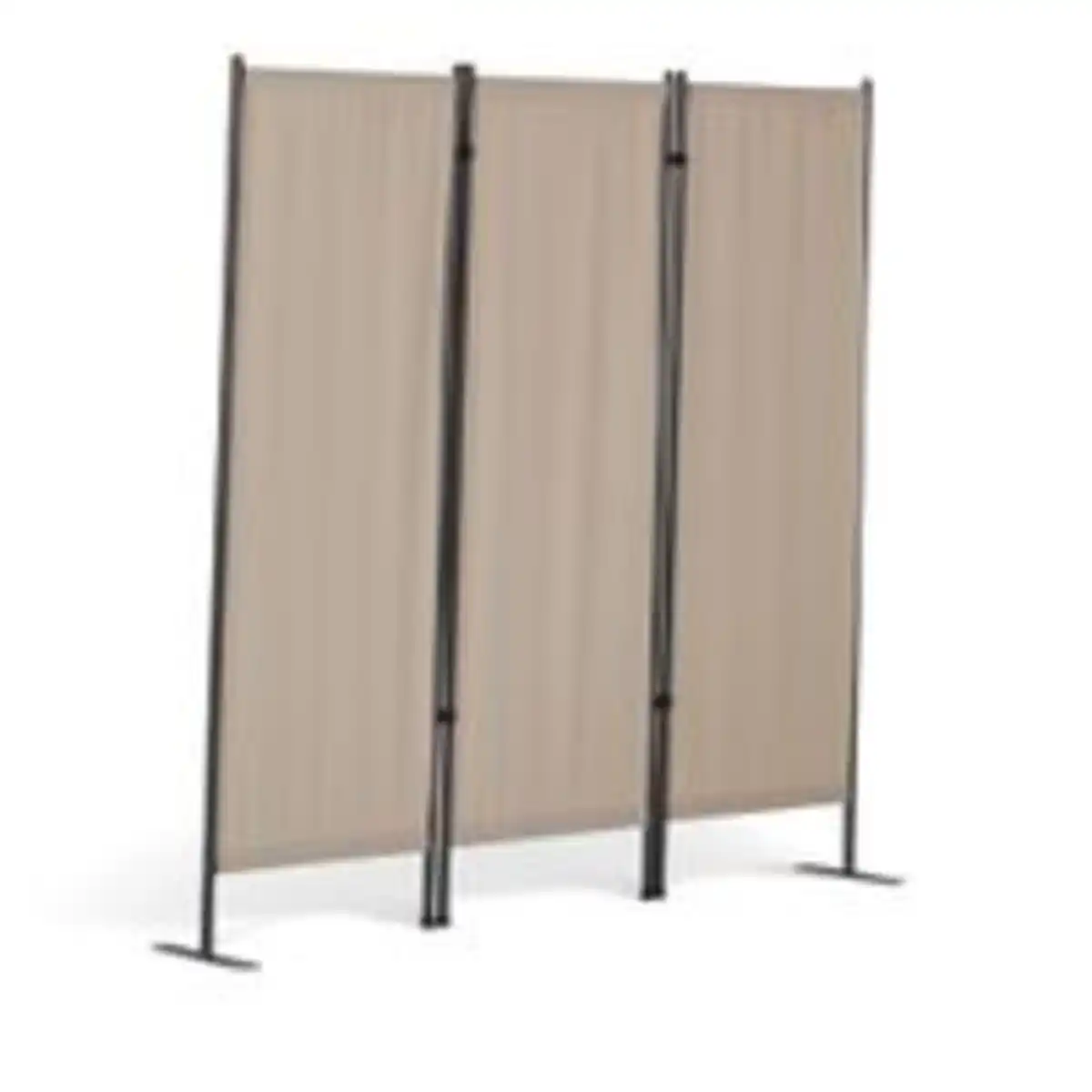 Bild 3 von 3tlg. Paravent Stellwand aus Polyester, ca. 150 x 156 cm - Natur