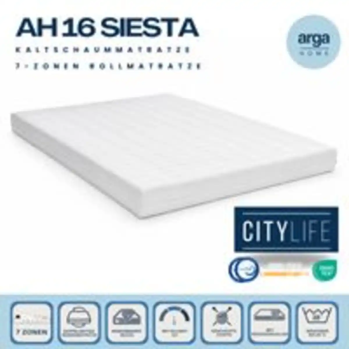 Bild 2 von AH16 SIESTA Kaltschaummatratze, 16 cm höhe, 7 Zonen, H3