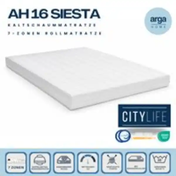 Bild 2 von AH16 SIESTA Kaltschaummatratze, 16 cm höhe, 7 Zonen, H3