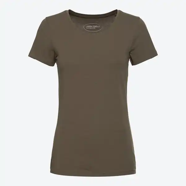 Bild 3 von Damen-T-Shirt mit Rundhalsausschnitt