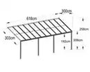 Bild 3 von Terrassendach/Veranda, aus pulverbeschichtete Aluminium ca. 618 x 303 x 258 cm - Weiß