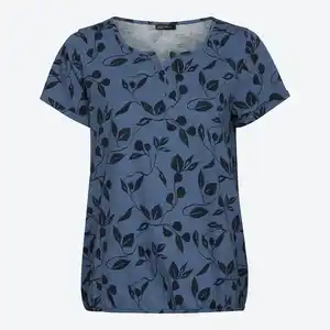 Damen-T-Shirt mit Knopfleiste