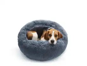 Haustierbett für Hunde und Katzen Ø ca. 50 cm, grau