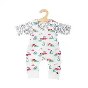 Puppenstrampler Set - Pinguin - Pünktchen - Größe 35 - 45 cm