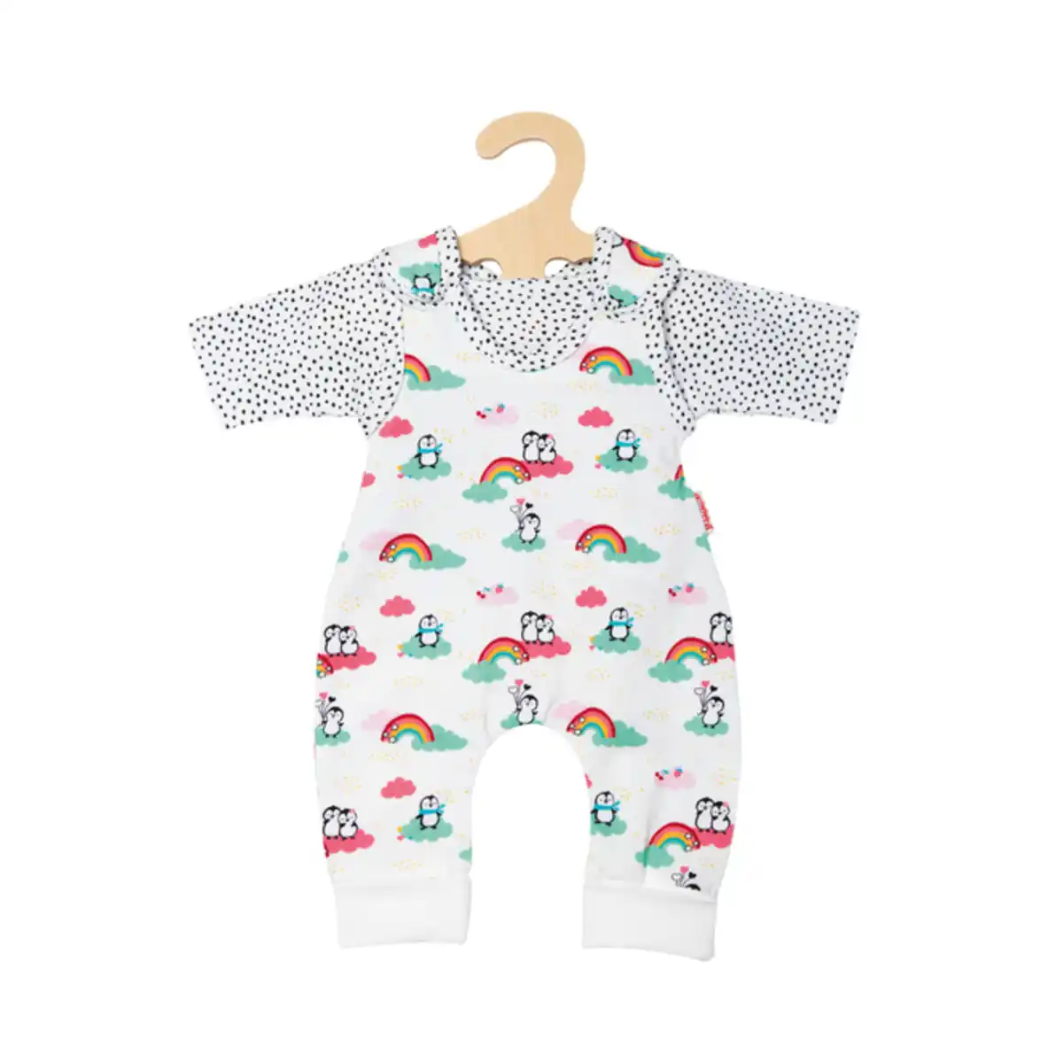 Bild 1 von Puppenstrampler Set - Pinguin - Pünktchen - Größe 35 - 45 cm