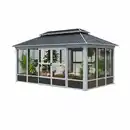 Bild 2 von Sojag Pavillon Olan 1017 Grau-Schwarz 310 cm x 529,5 cm x 291 cm