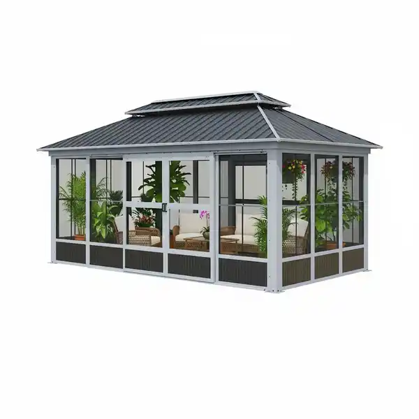 Bild 2 von Sojag Pavillon Olan 1017 Grau-Schwarz 310 cm x 529,5 cm x 291 cm