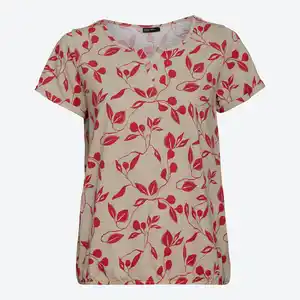 Damen-T-Shirt mit Knopfleiste