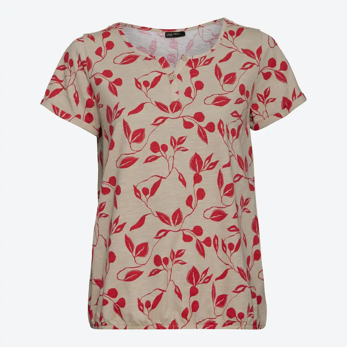 Bild 1 von Damen-T-Shirt mit Knopfleiste