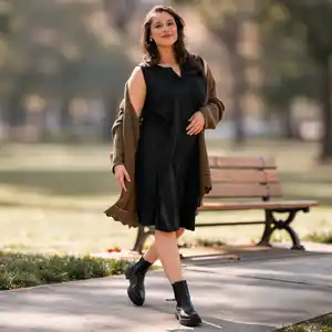 Damen-Kleid ohne Ärmel, große Größen