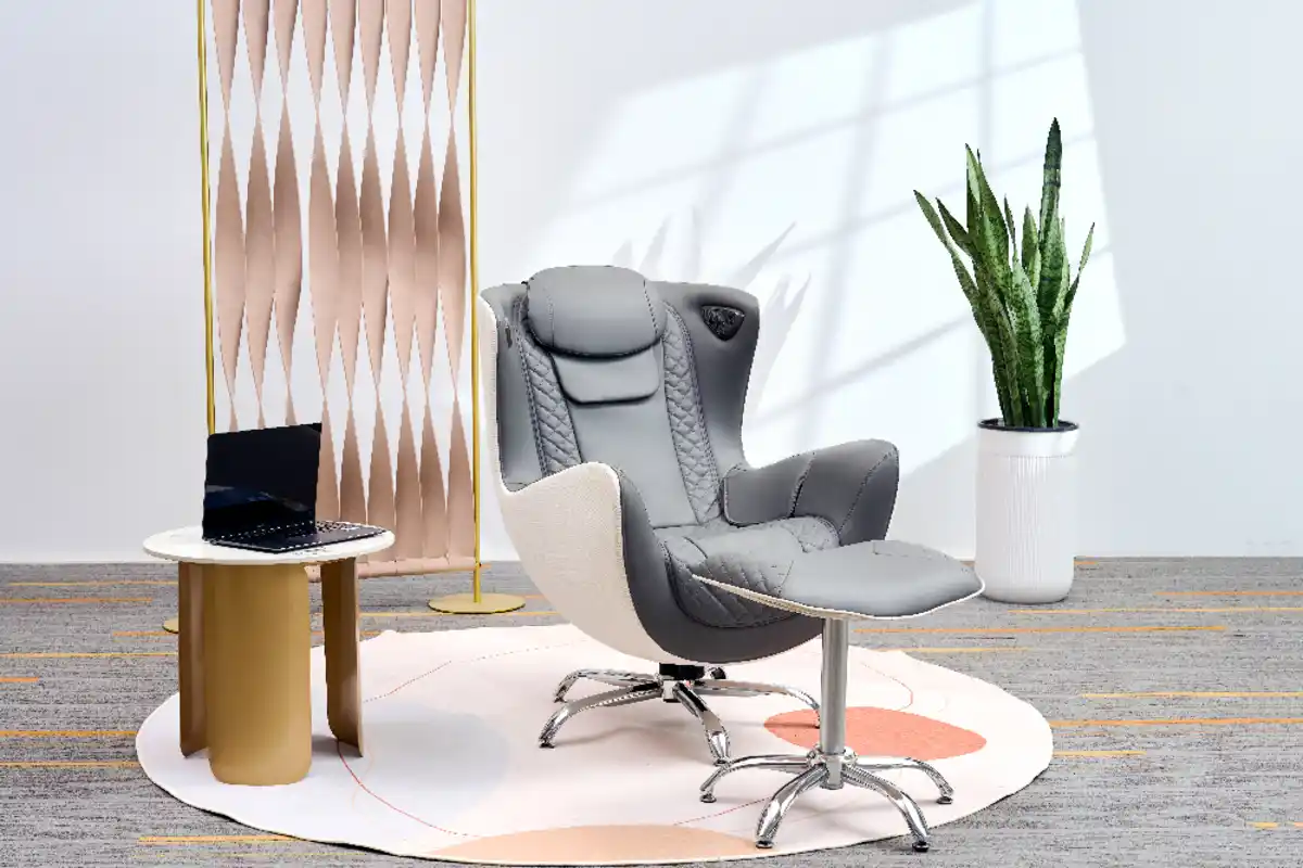 Bild 1 von Elektrischer Massagesessel mit Hocker, Heizfunktion und 2D Mechanismus, ca. 110 x 68 x 110 cm - Grau