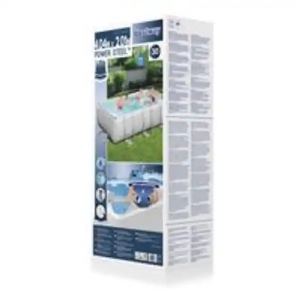 Bild 3 von Power Steel™ Frame Pool-Set mit Filterpumpe 404 x 201 x 100 cm , lichtgrau, eckig