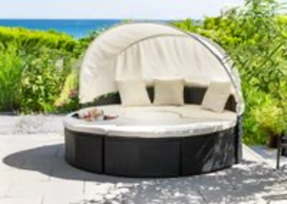 Bild 2 von Outdoor Sonneninsel mit Sonnenschutz, inkl. Auflagen, Polyrattan