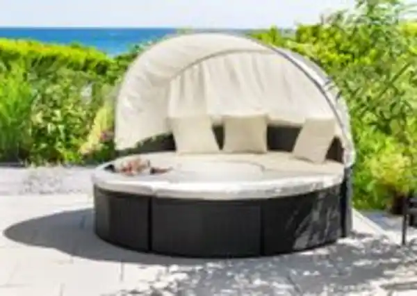 Bild 2 von Outdoor Sonneninsel mit Sonnenschutz, inkl. Auflagen, Polyrattan