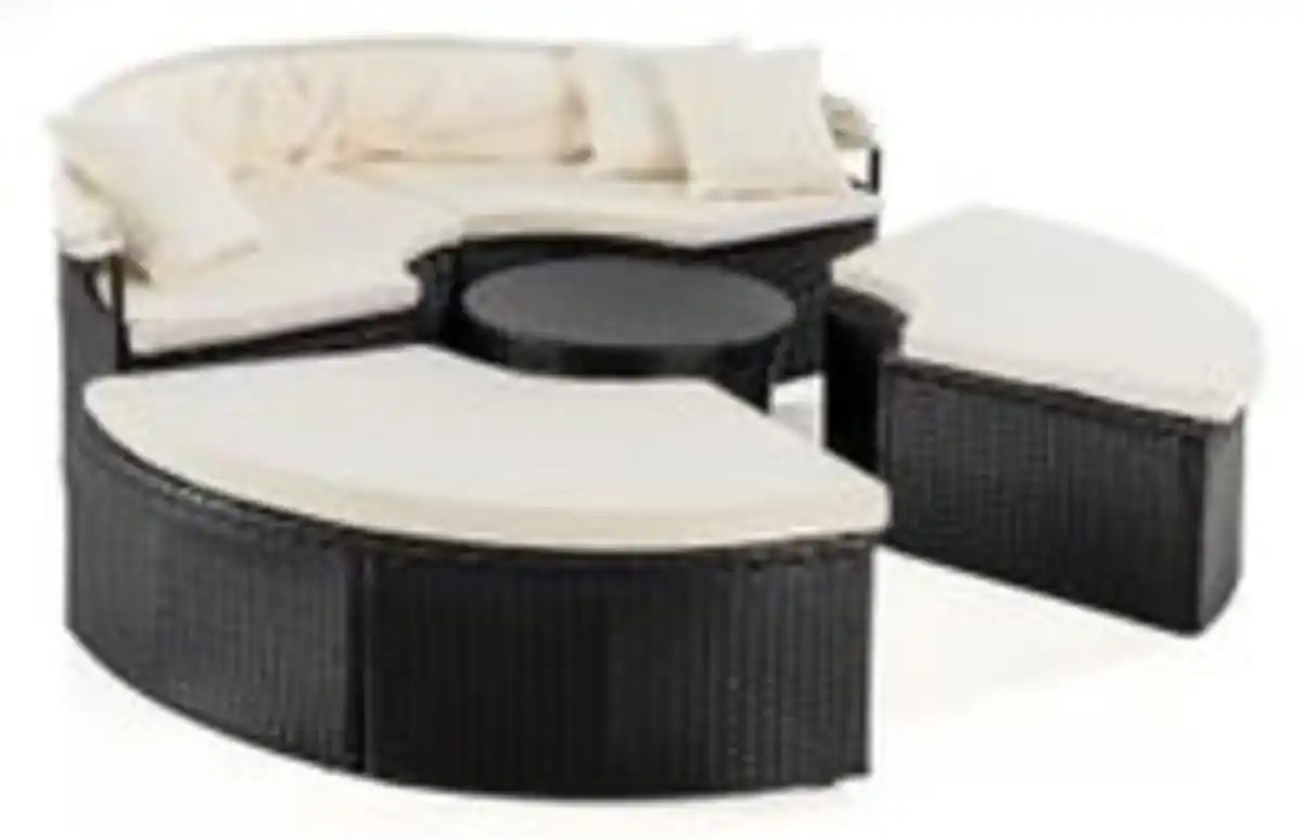 Bild 3 von Outdoor Sonneninsel mit Sonnenschutz, inkl. Auflagen, Polyrattan