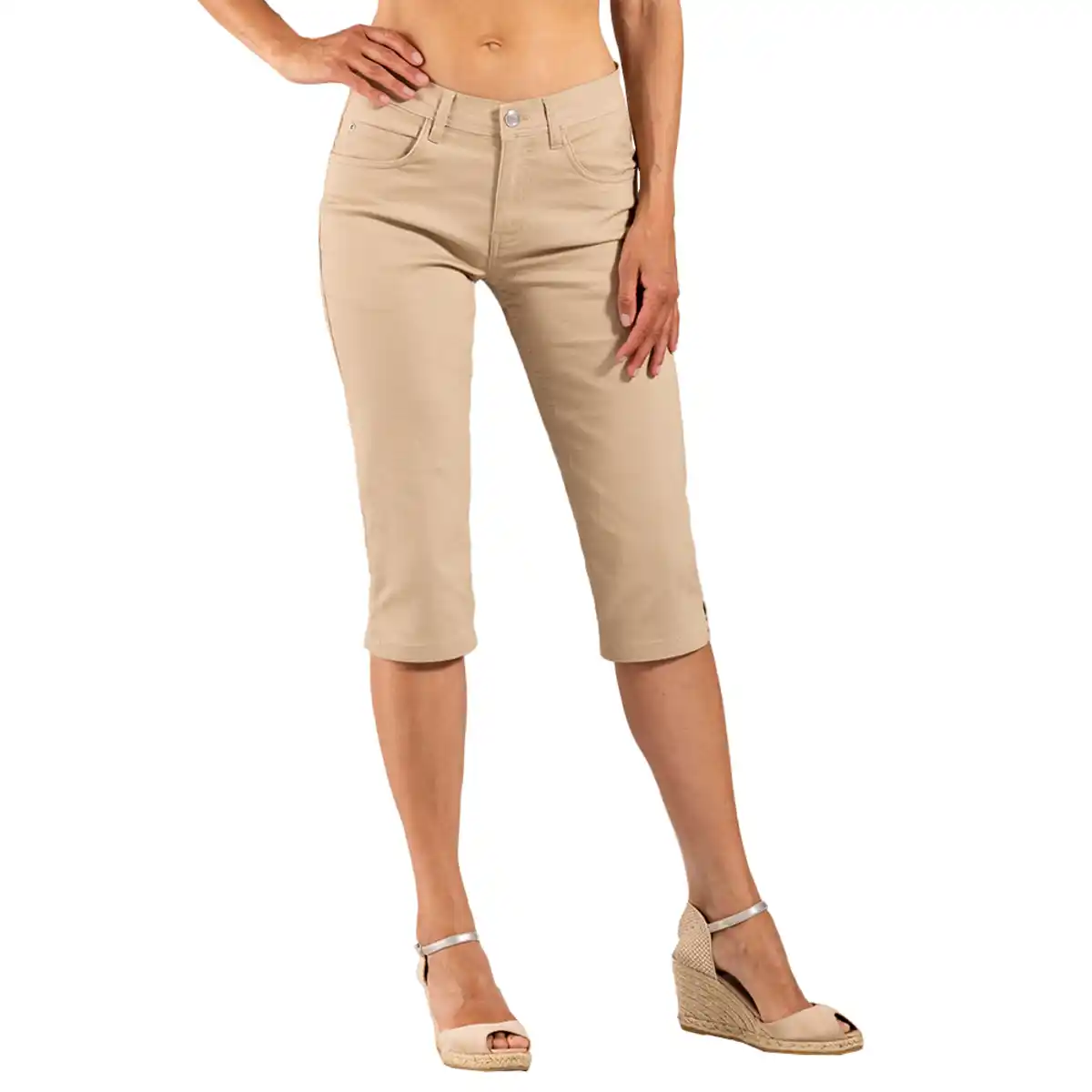 Bild 4 von Twill-Capri-Hose 3/4 für Damen
