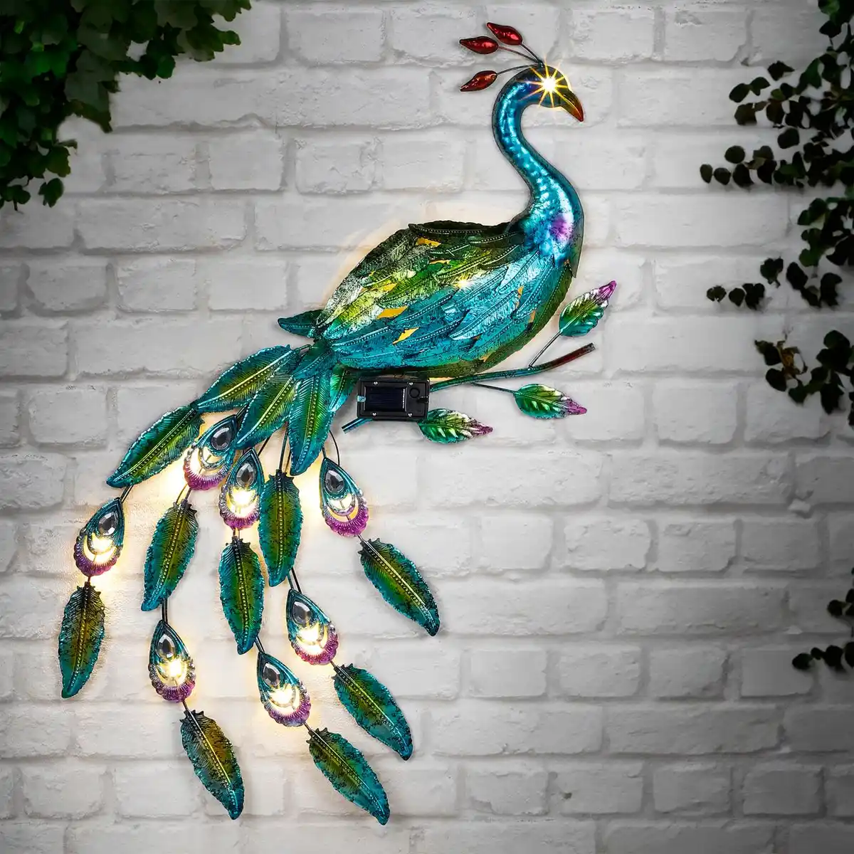 Bild 3 von LED Solar Wandleuchte "Pfau"