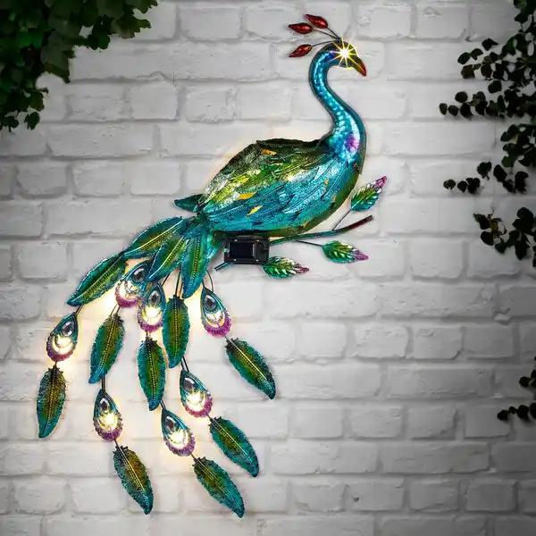 Bild 3 von LED Solar Wandleuchte "Pfau"