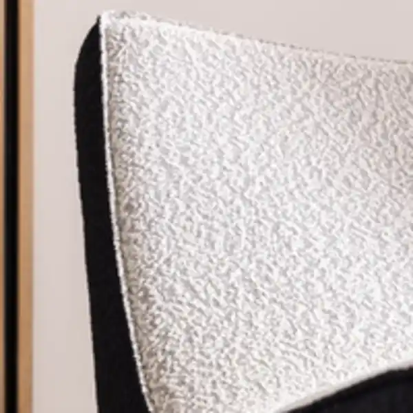 Bild 3 von 2tlg. Tatami-Sessel mit Hocker -Schwarz/Weiß