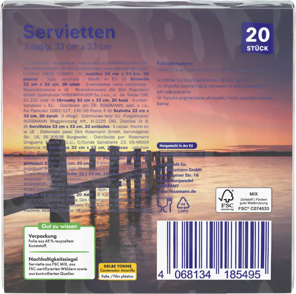 Bild 2 von alouette Serviette Sonnenuntergang