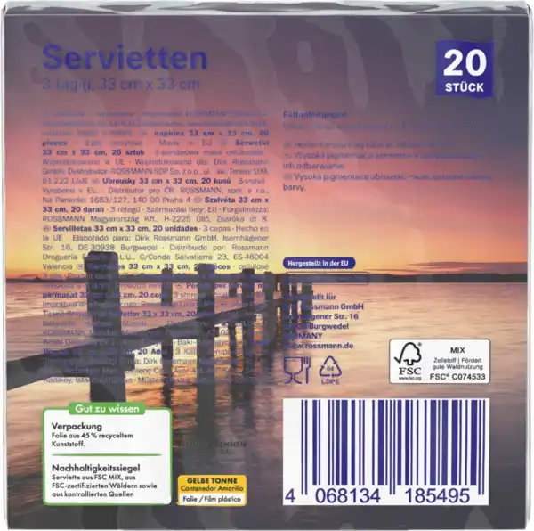 Bild 2 von alouette Serviette Sonnenuntergang