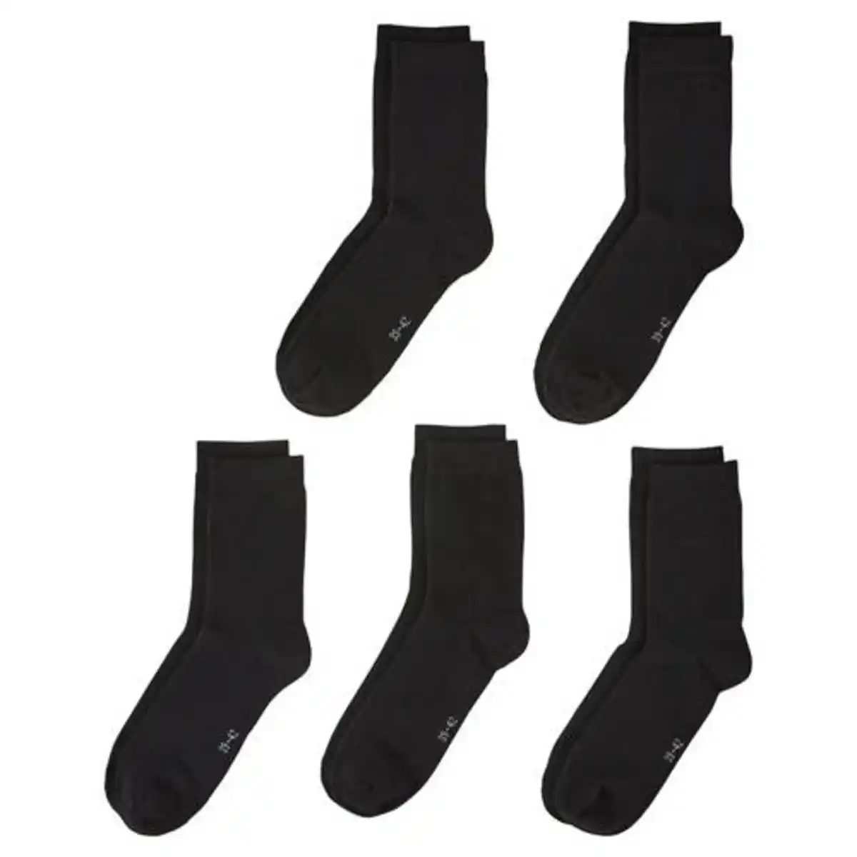 Bild 1 von UP2FASHION BASICS Damen und Herren Socken 5er-Pack, Schwarz, 35/38