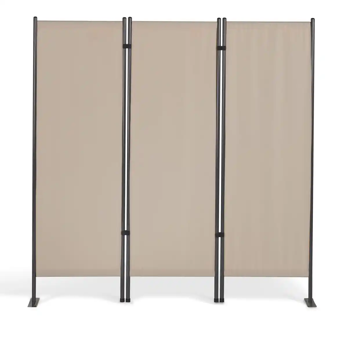 Bild 1 von 3tlg. Paravent Stellwand aus Polyester, ca. 150 x 156 cm - Natur