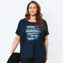 Bild 1 von Damen-T-Shirt mit Frontaufdruck, große Größen