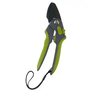 GARDENLINE Garten- und Rosenschere, Grün, Amboss