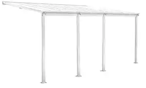Terrassendach/Veranda, aus pulverbeschichtete Aluminium ca. 618 x 303 x 258 cm - Weiß