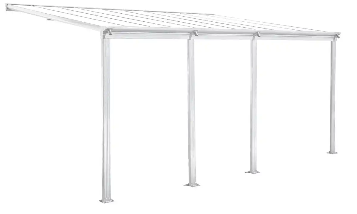 Bild 1 von Terrassendach/Veranda, aus pulverbeschichtete Aluminium ca. 618 x 303 x 258 cm - Weiß