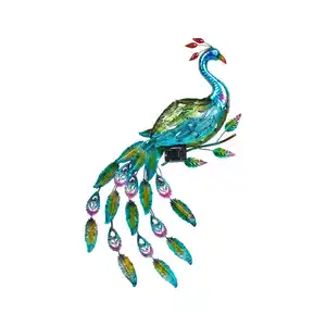 LED Solar Wandleuchte "Pfau"