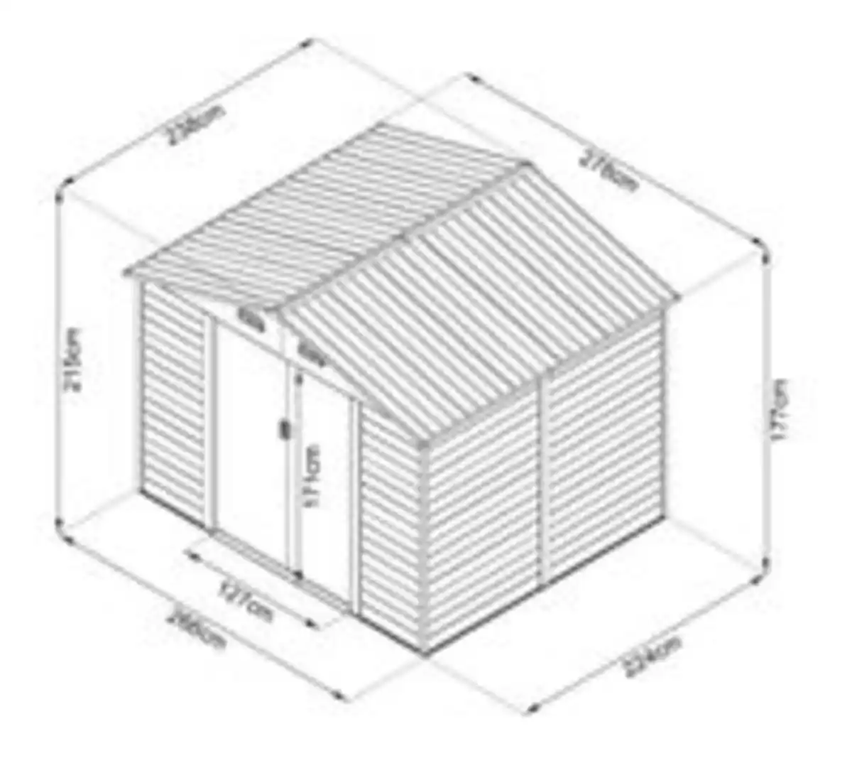 Bild 3 von Metallgerätehaus "Sherwood", ca. 238 x 278 x 215 cm - Braun