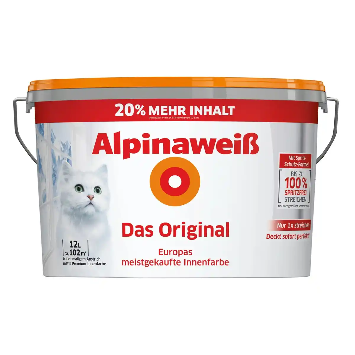 Bild 1 von Alpina Wandfarbe Alpinaweiß Das Original Weiß Matt 12 l