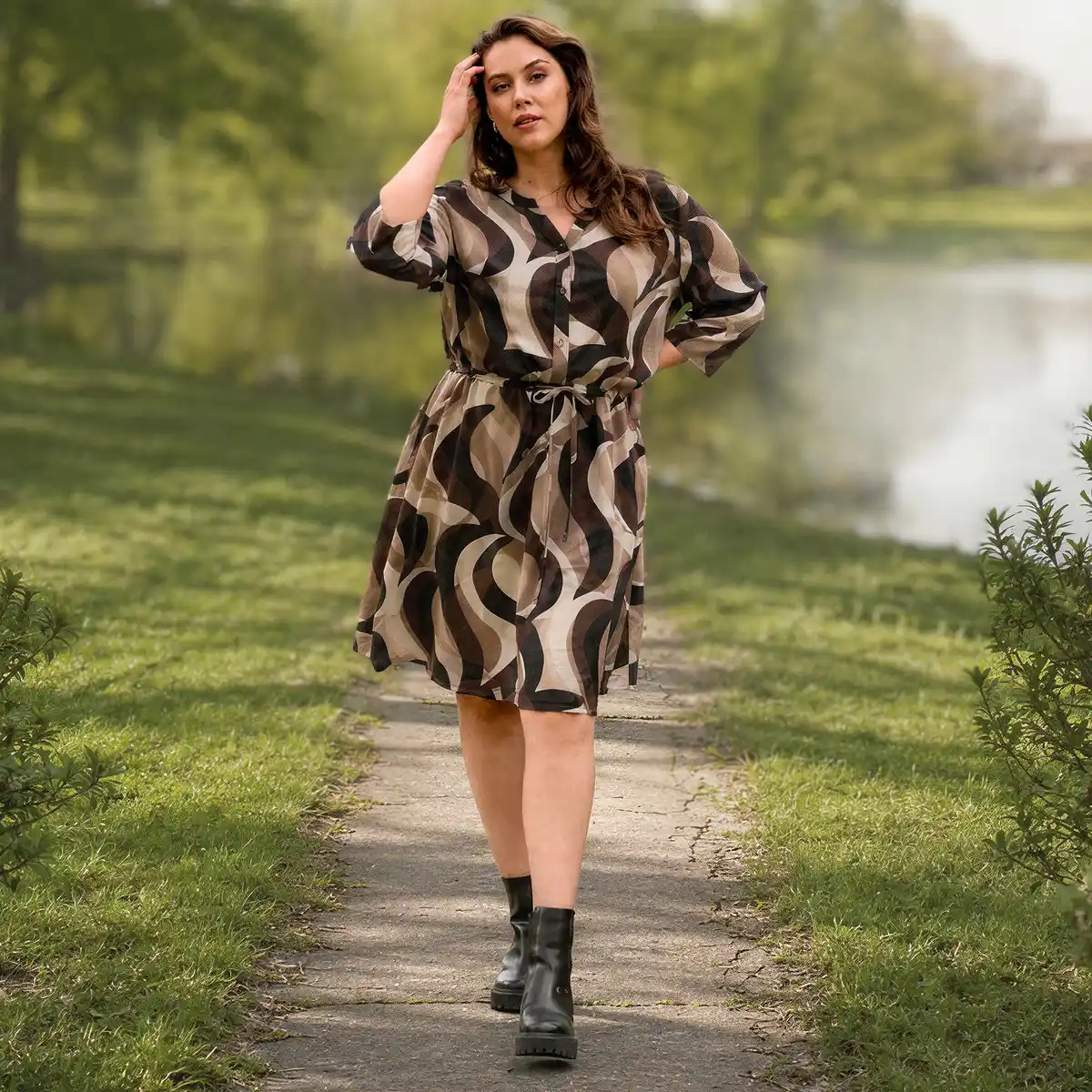 Bild 1 von Damen-Kleid aus Viskose, große Größen