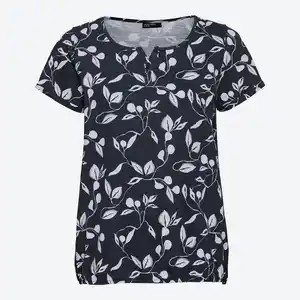 Damen-T-Shirt mit Knopfleiste