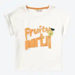 Kinder-Mädchen-T-Shirt mit glitzerndem Aufdruck