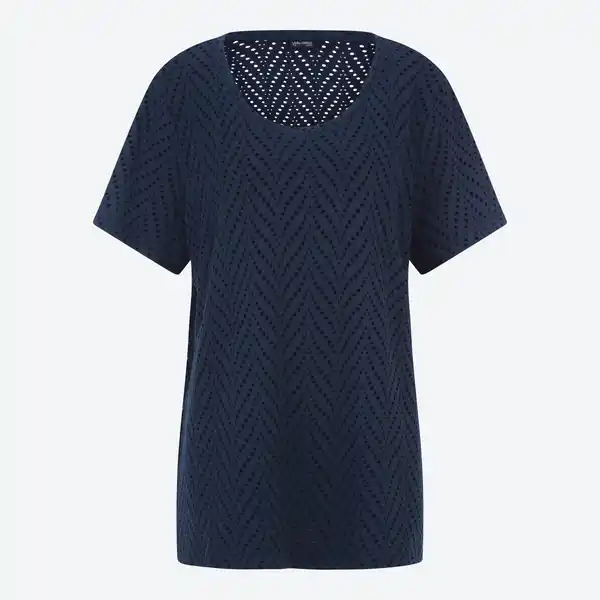 Bild 3 von Damen-T-Shirt mit Lochstruktur, große Größen