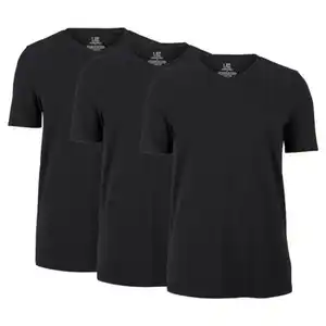 UP2FASHION BASICS Herren Unterhemd 3er-Pack, Schwarz, M