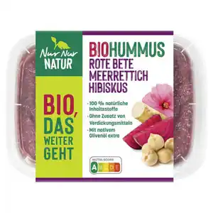 NUR NUR NATUR Bio-Hummus 150 g, Rote Beete-Meerrettich